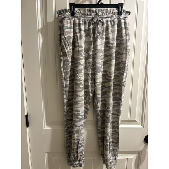 No Boundaries XL 15/17 Neutral Colors Camouflage Joggers Pockets Drawstring - Picture 1 of 4